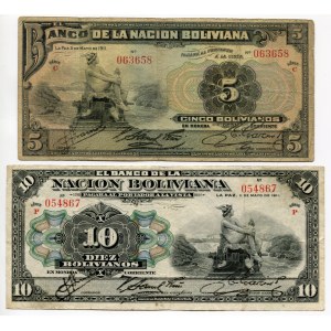 Bolivia 5 - 10 Bolivianos 1911