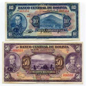 Bolivia 10 - 50 Bolivianos 1928