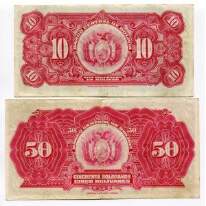Bolivia 10 - 50 Bolivianos 1928