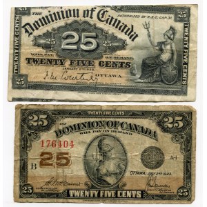 Canada 2 x 25 Cents 1900 & 1923