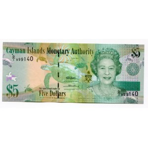 Cayman Islands 5 Dollars 2010