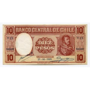 Chile 10 Pesos 1939