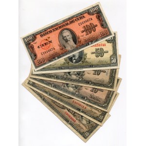 Cuba 4 x 10 - 50 - 100 Pesos 1949 - 1960