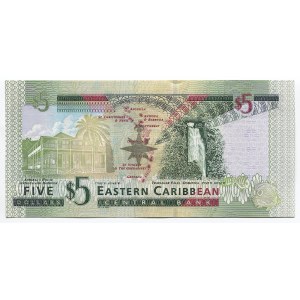 East Caribbean States 5 Dollars 2008