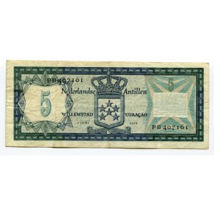 Netherlands Antilles 5 Gulden 1972