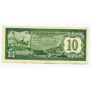 Netherlands Antilles 10 Gulden 1972