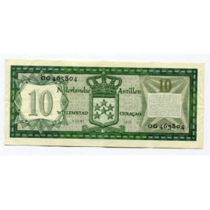 Netherlands Antilles 10 Gulden 1972