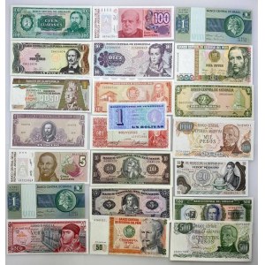 South America Lot of 22 Banknotes 1952 -1989