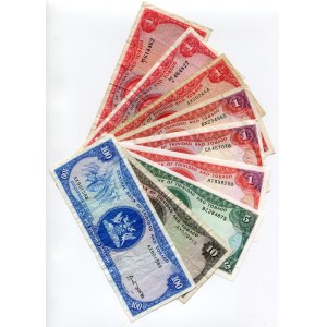 Trinidad & Tobago Lot of 9 Banknotes 1964 - 1985