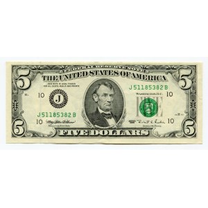 United States 5 Dollars 1995