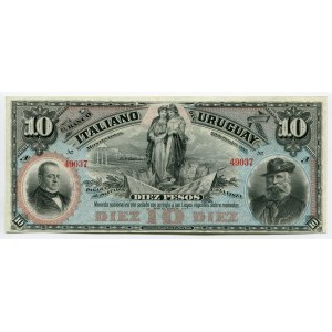 Uruguay 10 Pesos 1887 R