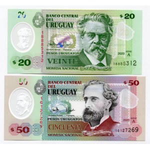 Uruguay 20 & 50 Pesos 2020