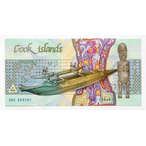Cook Islands 3 Dollars 1987 (ND)
