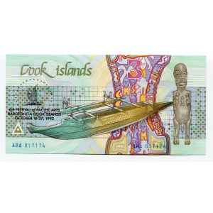 Cook Islands 3 Dollars 1992 Commemorative Issue