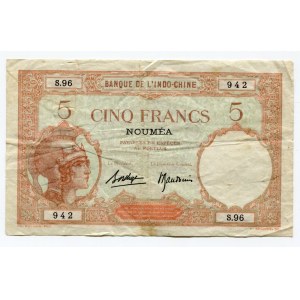 New Caledonia 5 Francs 1926 (ND)