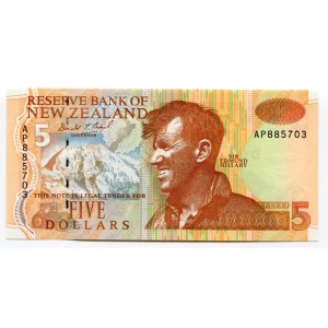 New Zealand 5 Dollars 1992