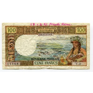 Tahiti 100 Francs 1971 (ND)