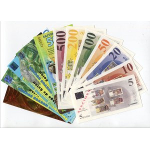 World Lot of 12 Fantasy Banknotes 1999 - 2012