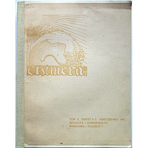 CHIMERA. W-wa, kwiecień - maj 1901. Tom II. Zeszyt 4/5. Format 19/24 cm. s. 360. Grzbiet podklejony płótnem...