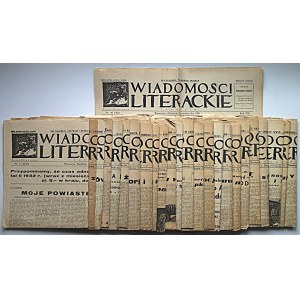 WIADOMOŚCI LITERACKIE. W-wa, 20 sierpnia 1933. Rok X. Nr36 (507). s. 4. Ślady składania, naddarcia