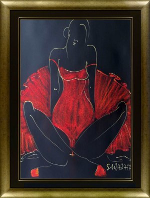 Joanna Sarapata, Ballerina w czerwonym kostiumie, 2021