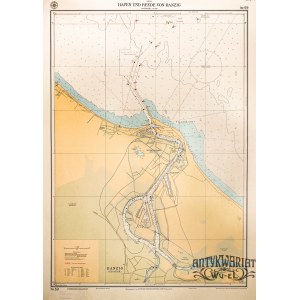 GDAŃSK. Plan Nowego Portu w 1972 r.; Nr 59, Deutschen Hydrographischen Institut, Hamburg 1972; sk …