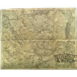 KROSNO ODRZAŃSKIE. Topograficzna mapa okolic Krosna Odrzańskiego (na południu), na pół- nocy miej …