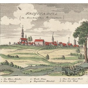 FRYSZTAT (KARWINA w Czechach). Panorama miasta; rys. F.B. Werner; pochodzi z V tablicy Scenograph …