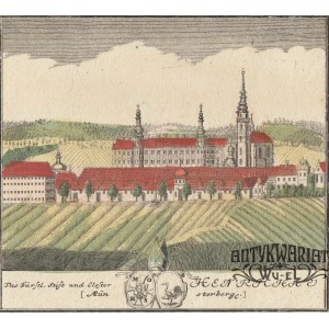 HENRYKÓW (pow. ząbkowicki). Klasztor cysterski; rys. F.B. Werner; pochodzi z VII tablicy Scenogra …