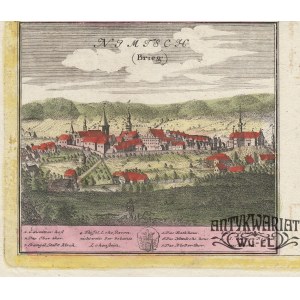 NIEMCZA (pow. dzierżoniowski). Panorama miasta; rys. F.B. Werner; pochodzi z I tablicy Scenograph …