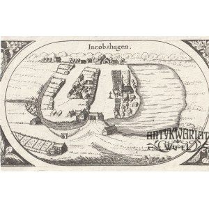 DOBRZANY. Panorama miasta; pochodzi z Wielkiej Mapy Księstwa Pomorskiego autorstwa Eilharda Lubin …