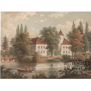 KROMOLIN (pow. głogowski). Pałac; pochodzi z: Alexander Duncker, Die ländlichen Wohnsitze, Schlös …