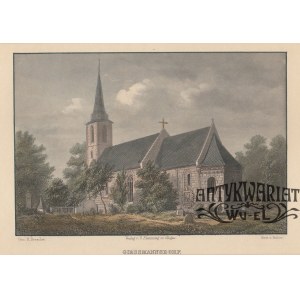 GOŚCISZÓW. Kościół; ryt. Kaspar Ulrich Huber, rys. R. Drescher, pochodzi z: Franz Schroller, Schl …