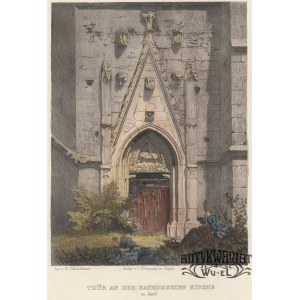 JAWOR. Portal kościelny; ryt. Kaspar Ulrich Huber, rys. Theodor Blätterbauer; pochodzi z: Franz S …