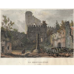 JELENIA GÓRA-SOBIESZÓW. Zamek Chojnik – pręgierz na dziedzińcu; anonim, ok. 1850; stal. kolor., …