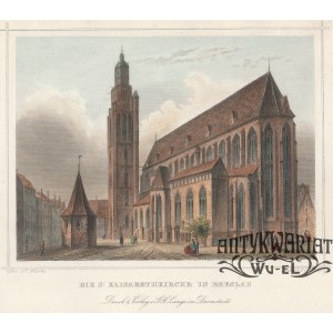 WROCŁAW. Kościół św. Elżbiety; ryt. E. Höfer, rys. C. Würbs, wyd. G.G. Lange, Darmstadt, ok. 1850 …