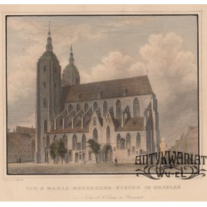 WROCŁAW. Kościół św. Marii Magdaleny; ryt. G.M. Kürz, rys. C. Würbs, pochodzi z: Original Ansicht …