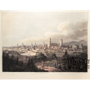 GDAŃSK. Panorama miasta; anonim, pochodzi z: T.H. Horne, The Triumphs of Europe (drugi tyt.: An I …