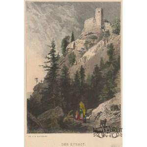 JELENIA GÓRA, SOBIESZÓW. Zamek Chojnik; rys. Theodor Blätterbauer, druk Richard Brend’amour, 1887 …