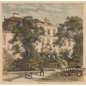 KRZYŻOWA (pow. świdnicki). Pałac; rys. R. Püttner, ok. 1890; drzew. szt. kolor., st. bdb.; wym.: …