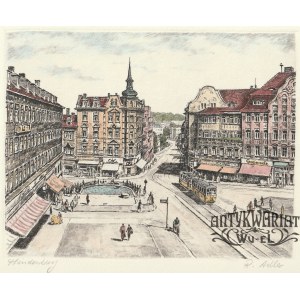 ZABRZE. Plac Piotra i Pawła (obecnie Wolności); R. Adler (1907-1977), okres międzywojenny; w dole …