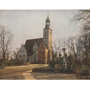 ŻÓRAWINA (pow. wrocławski). Kościół. Wg fot. Juliusa Hollosa, na ozdobnym kartonie, kolor., st. b …