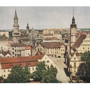 OPOLE. Panorama miasta. Wg fot. Juliusa Hollosa, na ozdobnym kartonie, kolor., st. bdb., pergamin …
