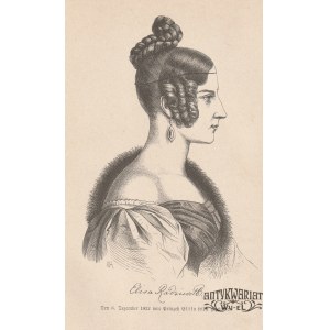 ELIZA RADZIWIŁŁ (1803-1834). Autoportret; ok. 1850; drzew. szt. cz.-b., st. bdb.; wym. arkusza: 1 …