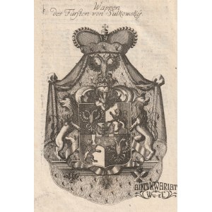 POLSKA. Herb rodu Sułkowskich; anonim, ok. 1790; na verso drzewo genealogiczne rodu Esterházy de …