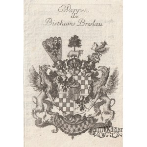 WROCŁAW. Herb biskupa wrocławskiego Philippa Gottharda von Schaffgotsch; anonim, ok. 1790; na ver …