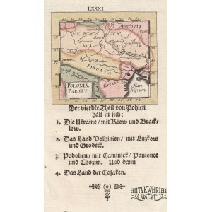 POLSKA. Mapa ziem polskich – karta książkowa z miniaturowego atlasu Gabriela Bodenehra, oprac. Jo …
