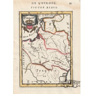 POLSKA, LITWA. Mapa Polski i Litwy; pochodzi z: A.M. Mallet, Description de L’Univers, Frankfurt …