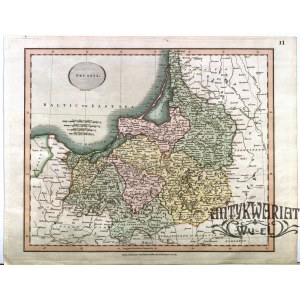 POMORZE, PRUSY. Mapa Pomorza Gdańskiego oraz Prus Wschodnich; oprac. i wyd. John Cary, pochodzi z …