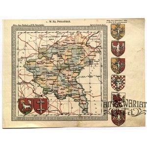 POZNAŃ, WIELKIE KSIĘSTWO POZNAŃSKIE. Mapa Wielkiego Księstwa Poznańskiego; pochodzi z: Atlas ziem …